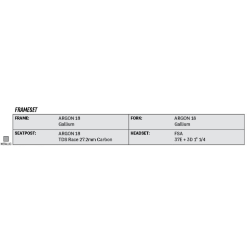 2019 Argon 18 Gallium Frame Set - Image 3